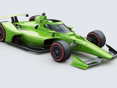 Indycar Oval version Template to livery 2025 Modello 3D