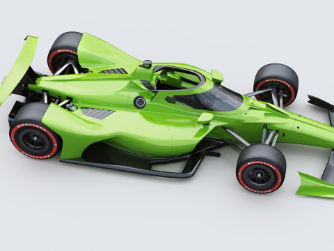 Indycar Oval version Template to livery 2025 Modello 3D