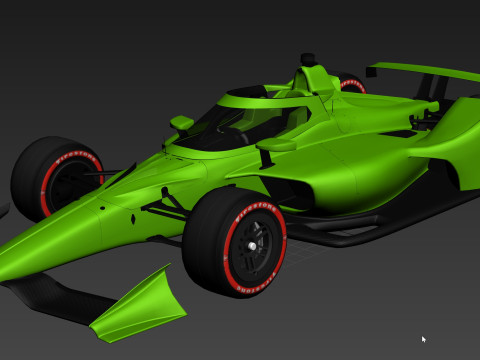 Indycar Oval version Template to livery 2025 Modello 3D
