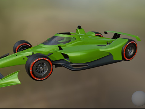 Indycar Oval version Template to livery 2025 Modello 3D