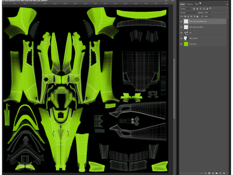 Indycar Oval version Template to livery 2025 Modello 3D