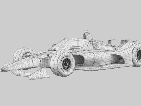 Indycar Oval version Template to livery 2025 Modello 3D