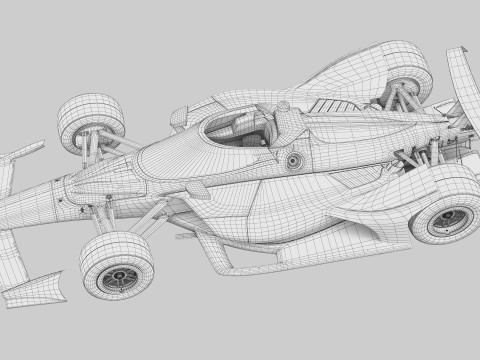 Indycar Oval version Template to livery 2025 Modello 3D