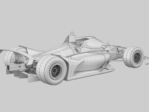 Indycar Oval version Template to livery 2025 Modello 3D