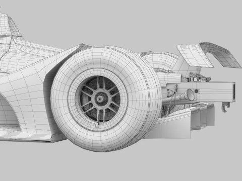 Indycar Oval version Template to livery 2025 3D Model