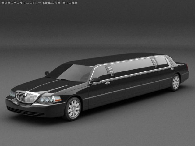 lincoln limusine 3D Модель .c4d .max .obj .3ds .fbx .stl .blend 