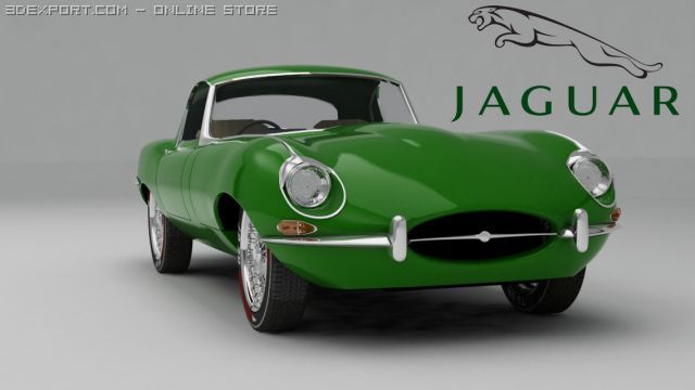 jaguar etype 3Dモデル .c4d .max .obj .3ds .fbx .stl .blend 