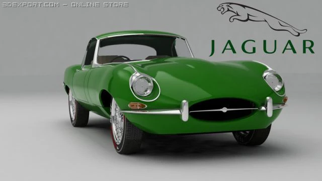 jaguar etype 3D Model .c4d .max .obj .3ds .fbx .stl .blend 