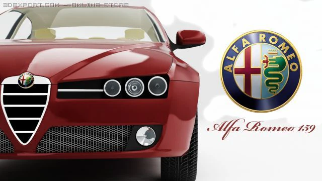 alfa romeo 159 3D Model .c4d .max .obj .3ds .fbx .stl .blend 