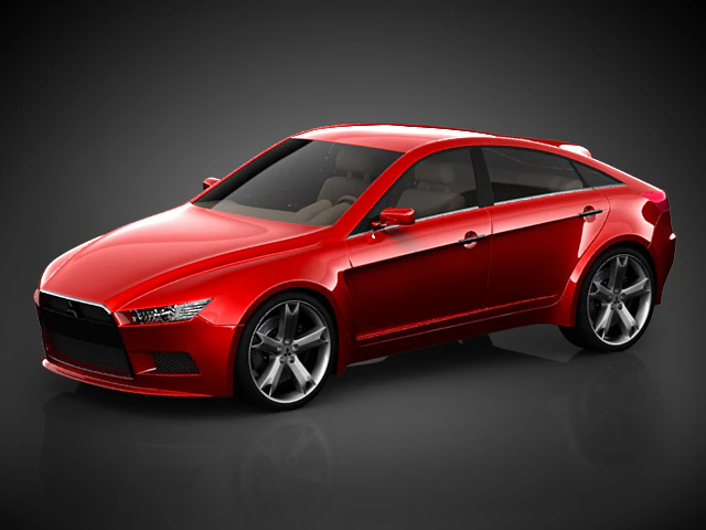mitsubishi lancer sportback 3D Model .c4d .max .obj .3ds .fbx .stl .blend