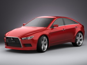 mitsubishi lancer sportback Model 3D