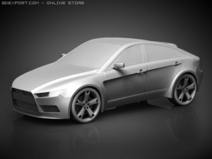 mitsubishi lancer sportback Model 3D