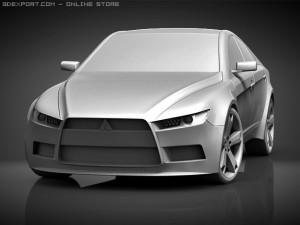 mitsubishi lancer sportback Model 3D
