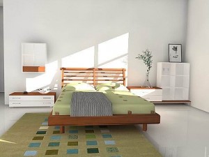 bed letto panchetta 3Dモデル