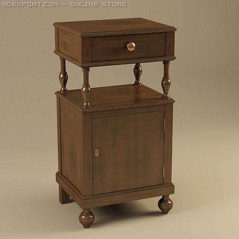 asolo telephone cabinet 3D Модель .c4d .max .obj .3ds .fbx .stl .blend 