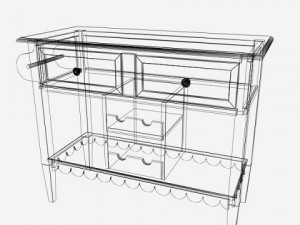 delia cupboard 3D 模型