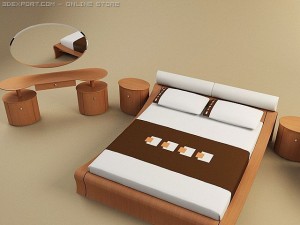 amaca bedroom set 3D 模型