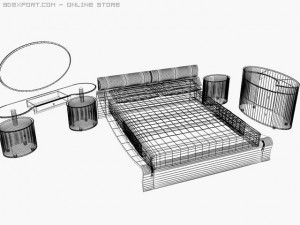 amaca bedroom set 3D 模型