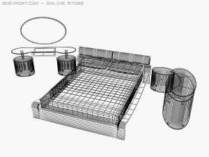 amaca bedroom set 3D 模型
