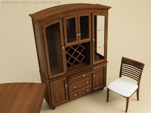 dining room furniture set md1 Model 3D
