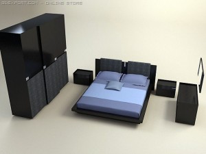 diamond bedroom set 3D Model