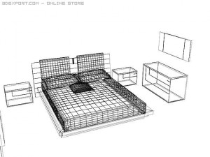 diamond bedroom set 3Dモデル