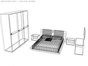 diamond bedroom set 3Dモデル