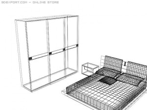 diamond bedroom set 3Dモデル