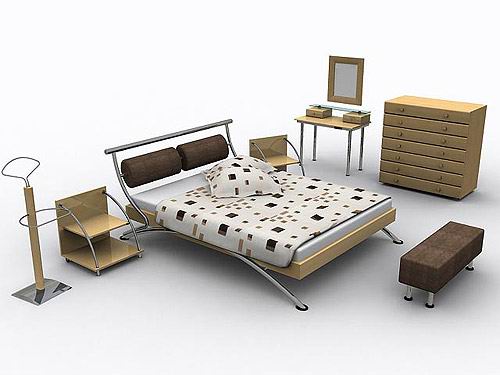 bedroom set assisi 3D 모델 .c4d .max .obj .3ds .fbx .stl .blend 