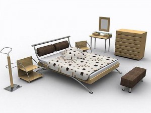 bedroom set assisi 3D Model