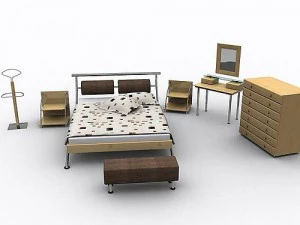 bedroom set assisi 3D Model