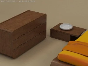 flo bedroom set 3D Model