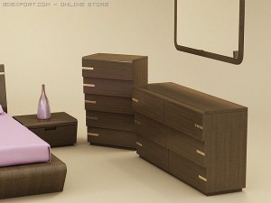 oreon bedroom set 3D Model