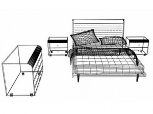 bedroom set1 3D Model
