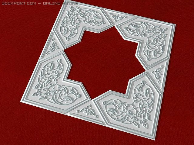 decorative element in arabic s 3D Model .c4d .max .obj .3ds .fbx .stl .blend 