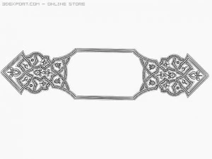 east arabic decorative elem 3D Model