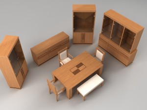 dining room set sttropez 3D Model