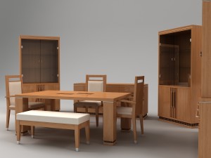 dining room set sttropez 3D Model
