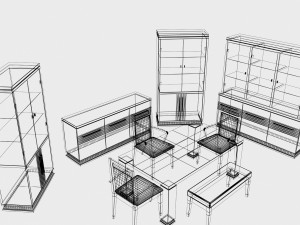 dining room set sttropez 3D Model