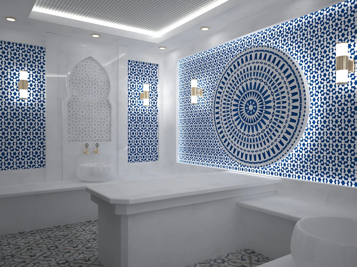 white turkish hamam 3D Model .c4d .max .obj .3ds .fbx .stl .blend 