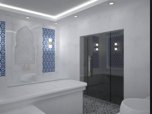 white turkish hamam 3D 模型