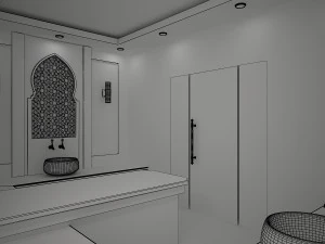 white turkish hamam 3D Model