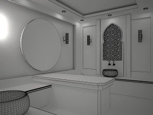 white turkish hamam 3D Model