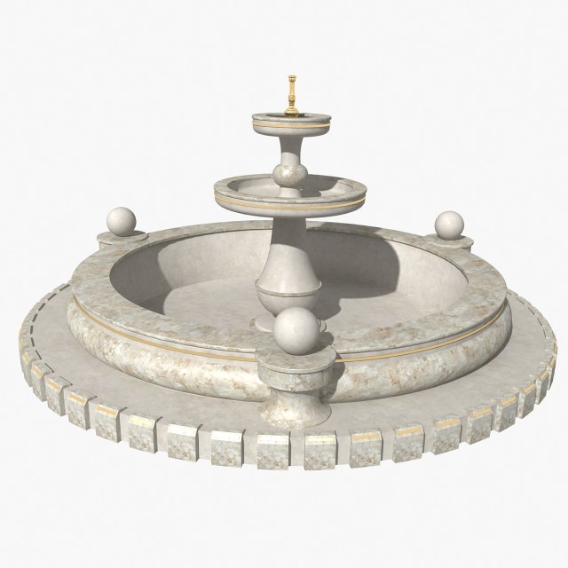marble fountain Modèle 3D .c4d .max .obj .3ds .fbx .stl .blend 