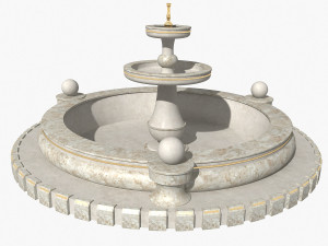marble fountain Model 3D