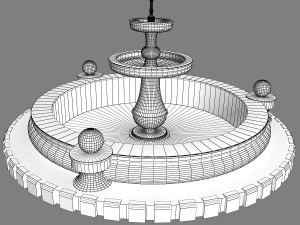 marble fountain Modèle 3D