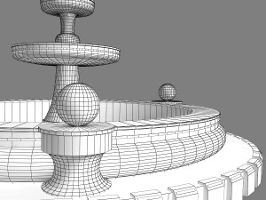 marble fountain Modèle 3D
