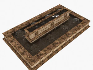 marble fountain 2 3D Model