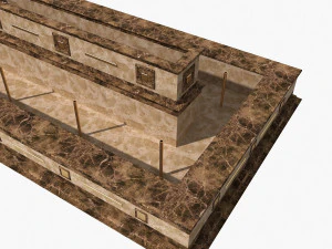 marble fountain 2 3D Model