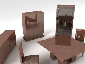 living room furniture set 02 3D-Modell